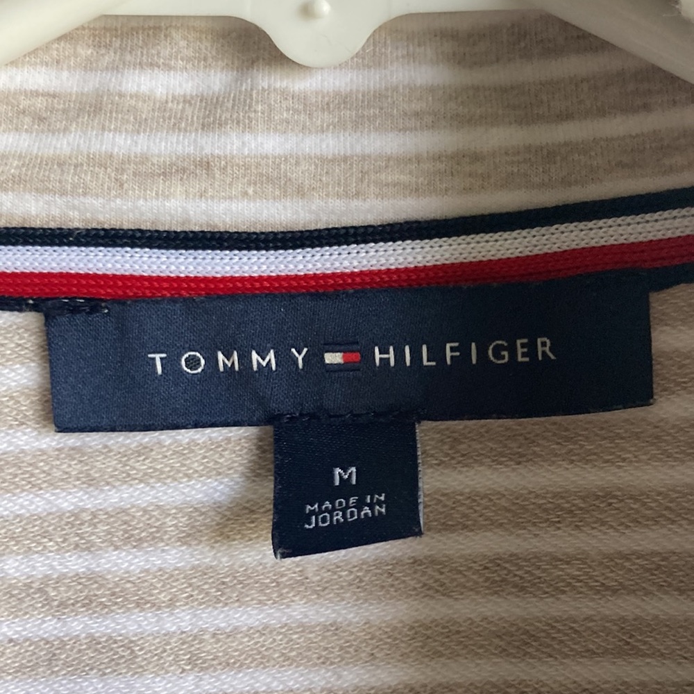 Tommy Hilfiger striped blazer with pockets and working button accents M - Picture 2 of 10